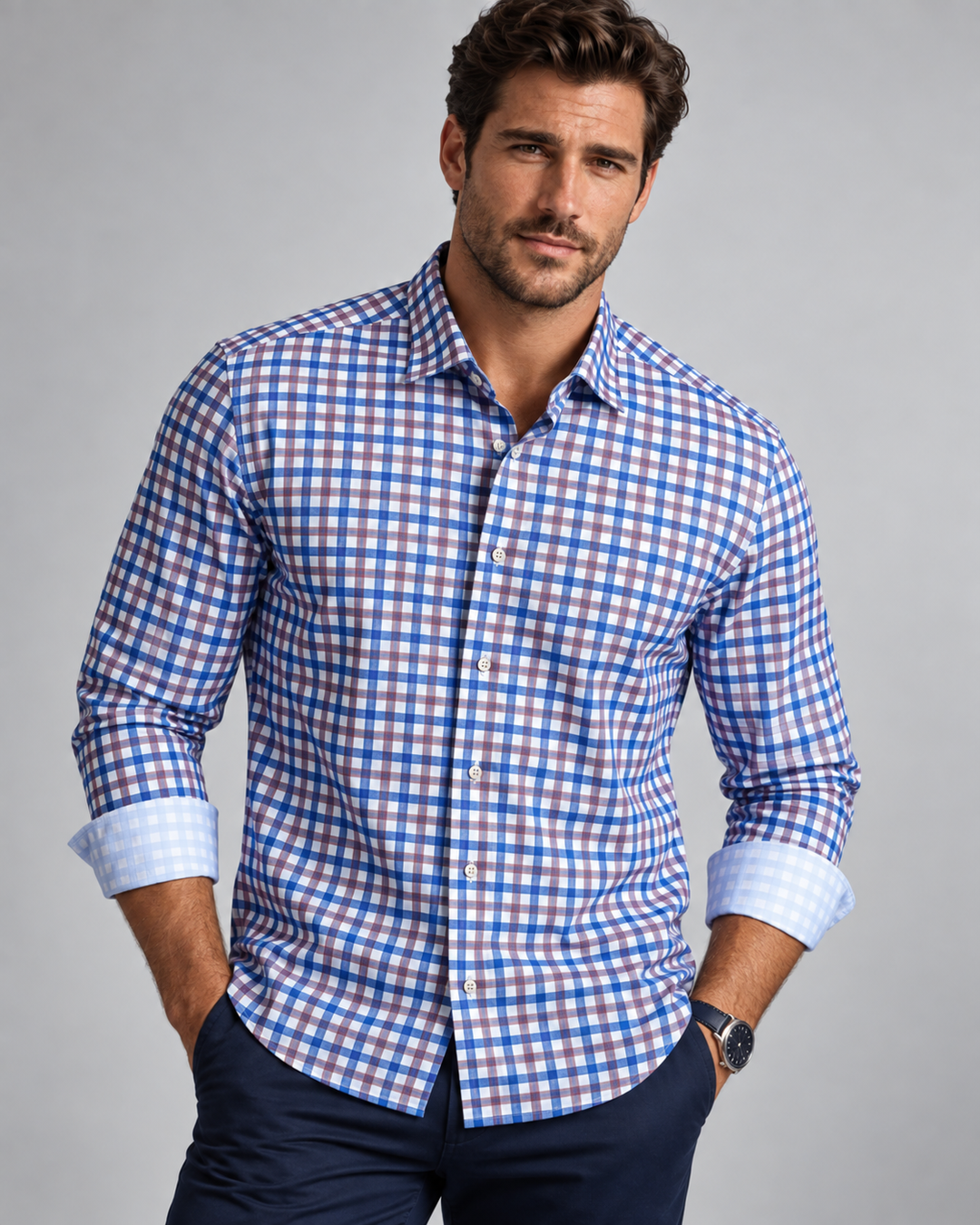 Check Mate Long Sleeve Shirt BUKI-L
