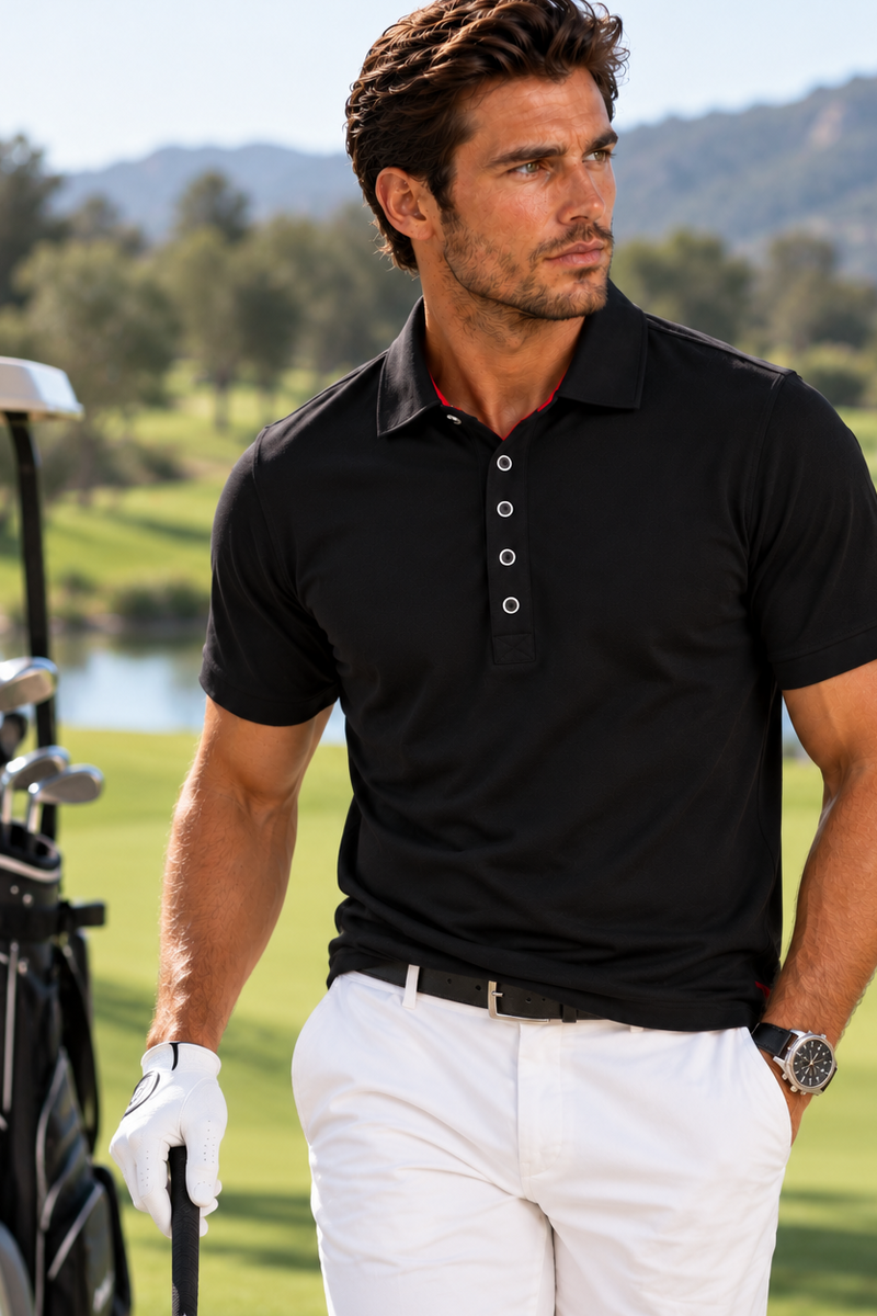 Buki + CINQO Polo - Black-POLO SHIRTS-BUKI-L-Black-Buki