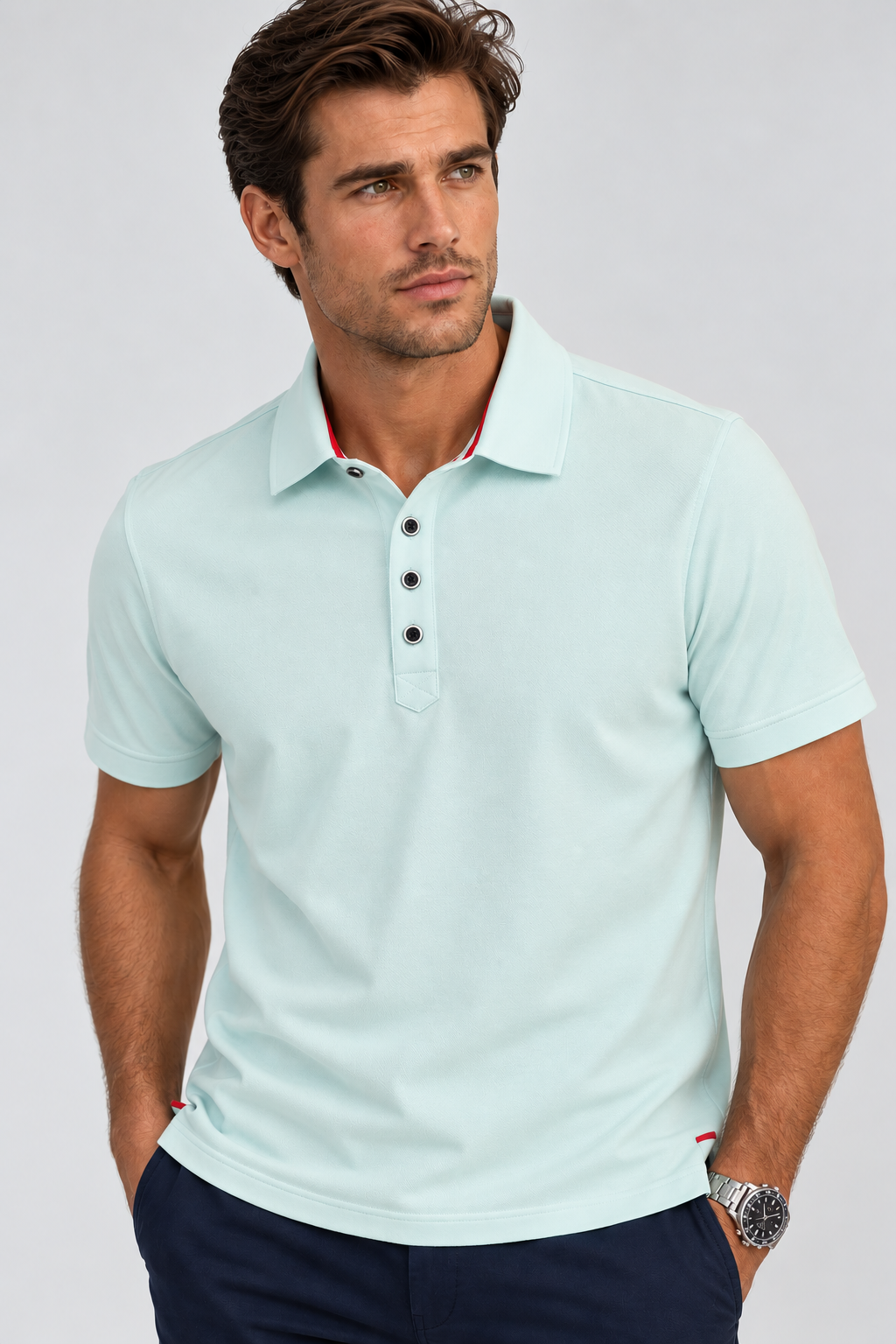 Man wearing a Buki + CINQO Polo - Julep-POLO SHIRTS-BUKI-L-Julep-Buki L