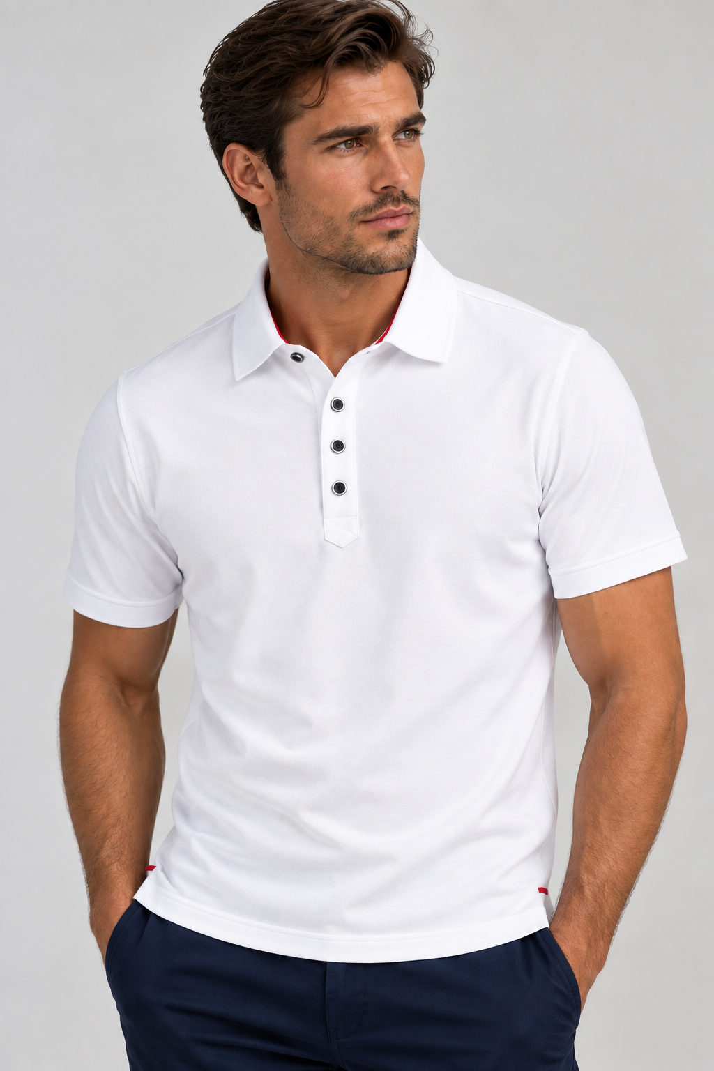 Buki + CINQO Polo - White-POLO SHIRTS-BUKI-M-White-Buki