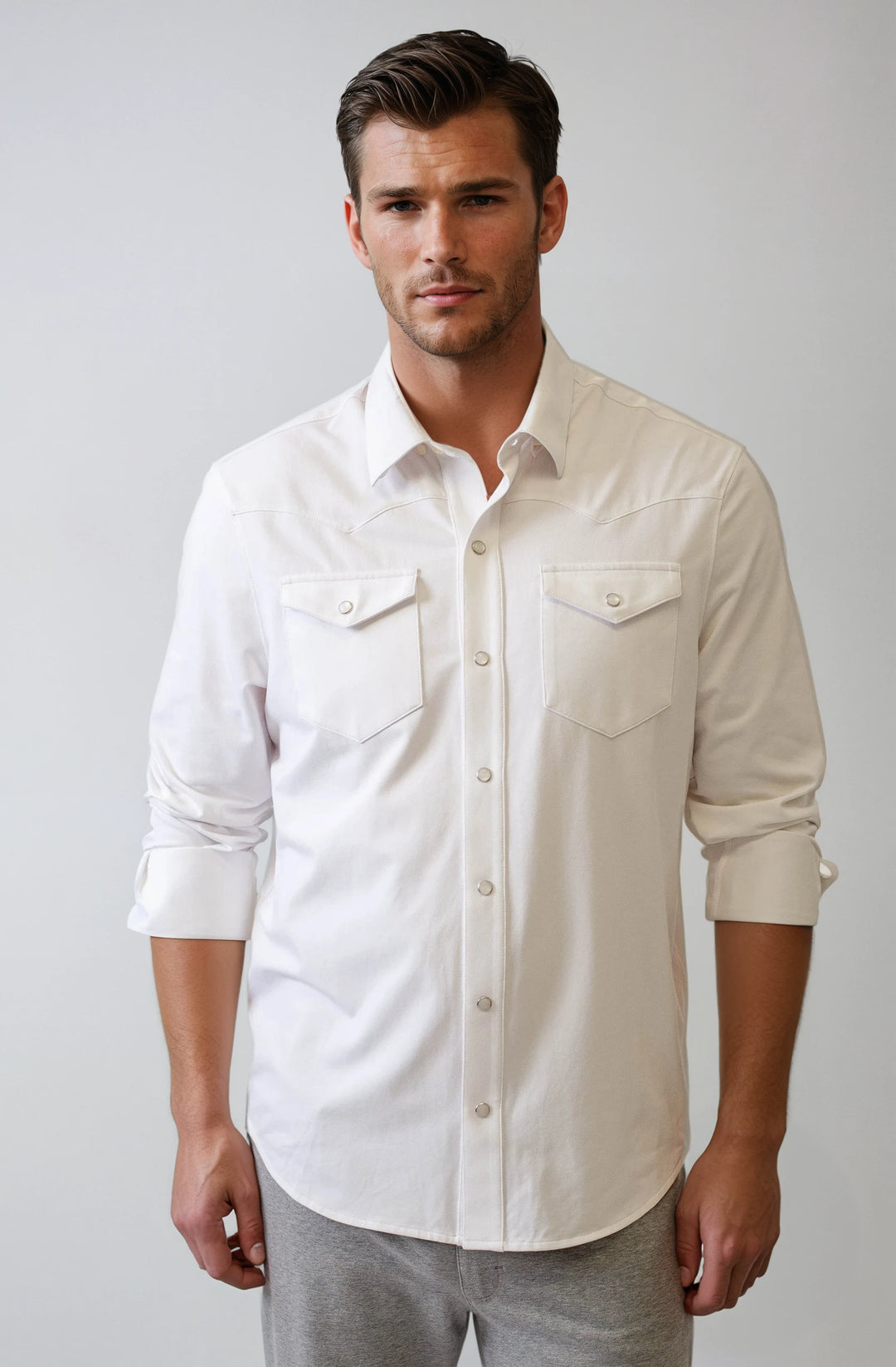 Men's Performance Dress Shirt - Buki’s Cinqo Western - L Men's Performance Dress Shirt - Buki’s Cinqo Western - L