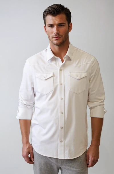 Buki's Long Sleeve Western Tech Shirt  in black 