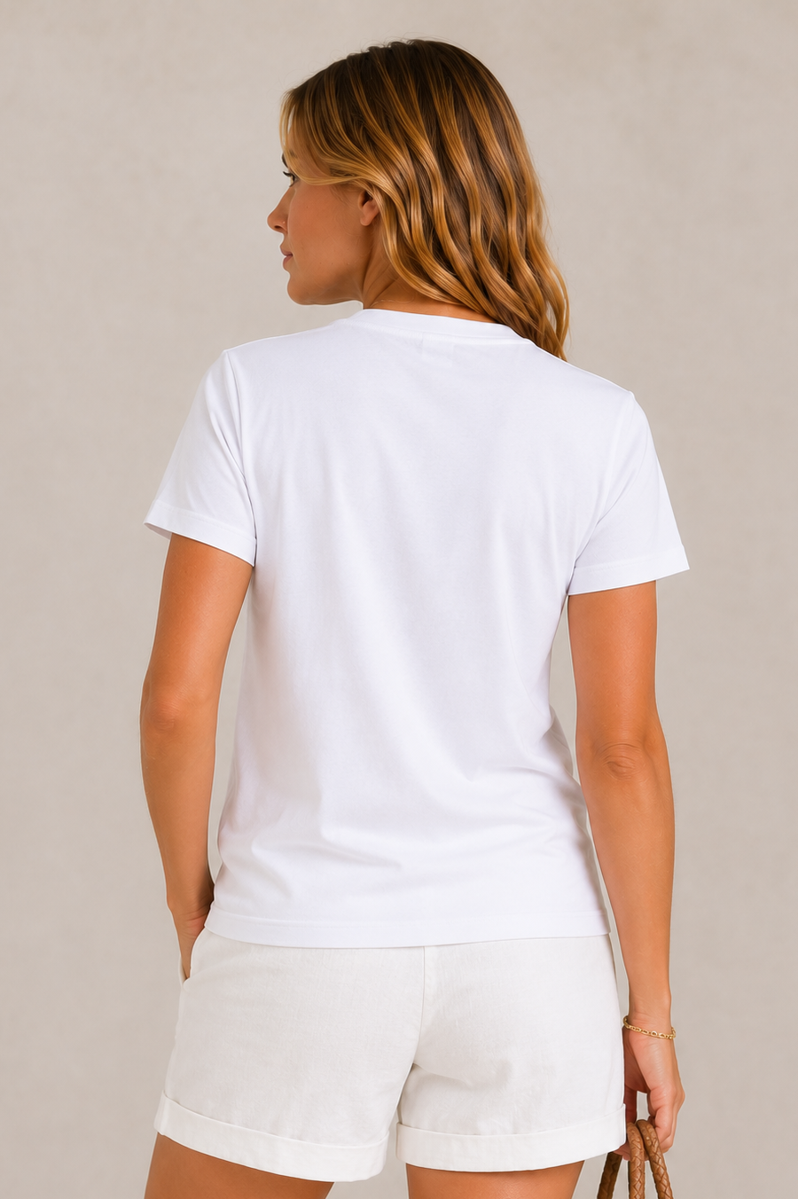 Buki Cinqo White T Shirt from the back