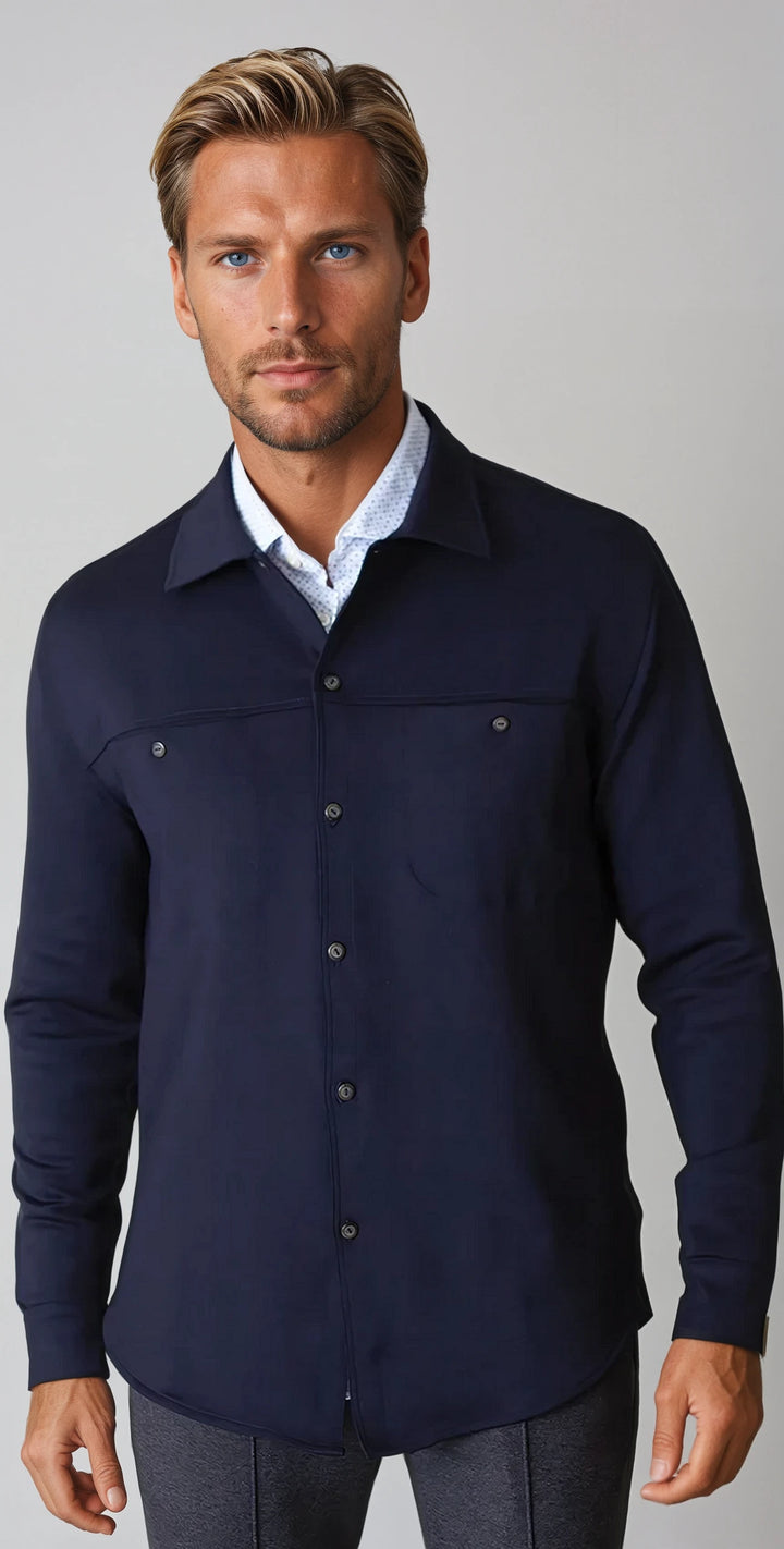 City CPO Shirt Jacket Navy-JACKETS-BUKI-Navy-S-Buki