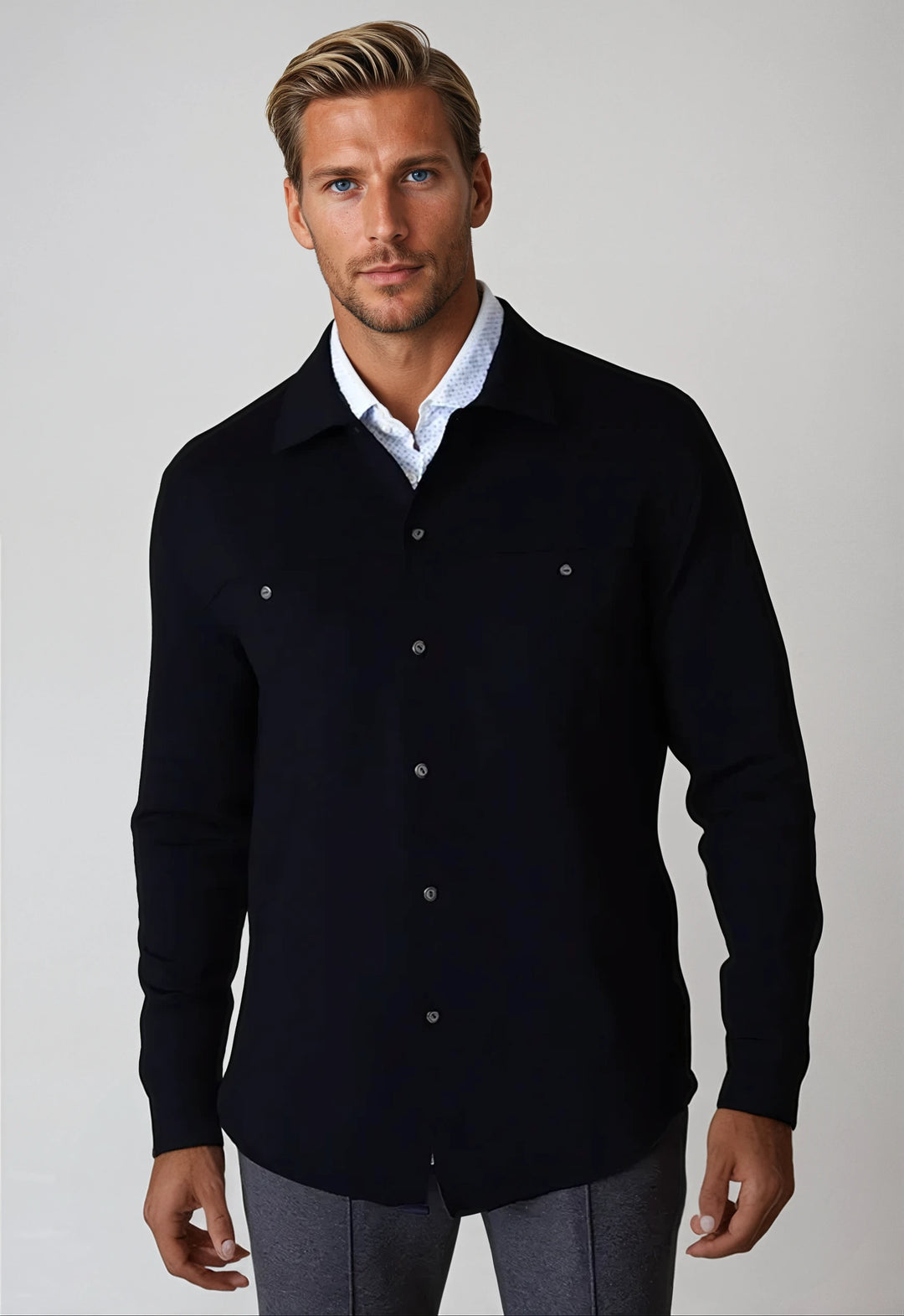City CPO Shirt Jacket-JACKETS-BUKI-Black-S-Buki