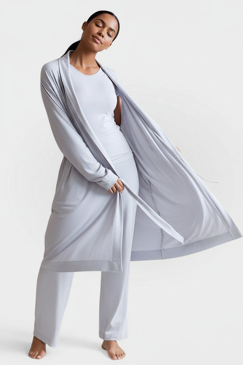 Collagen Lounge Robe-LOUNGEWEAR-BUKI-Pearl Grey-S/M-Buki