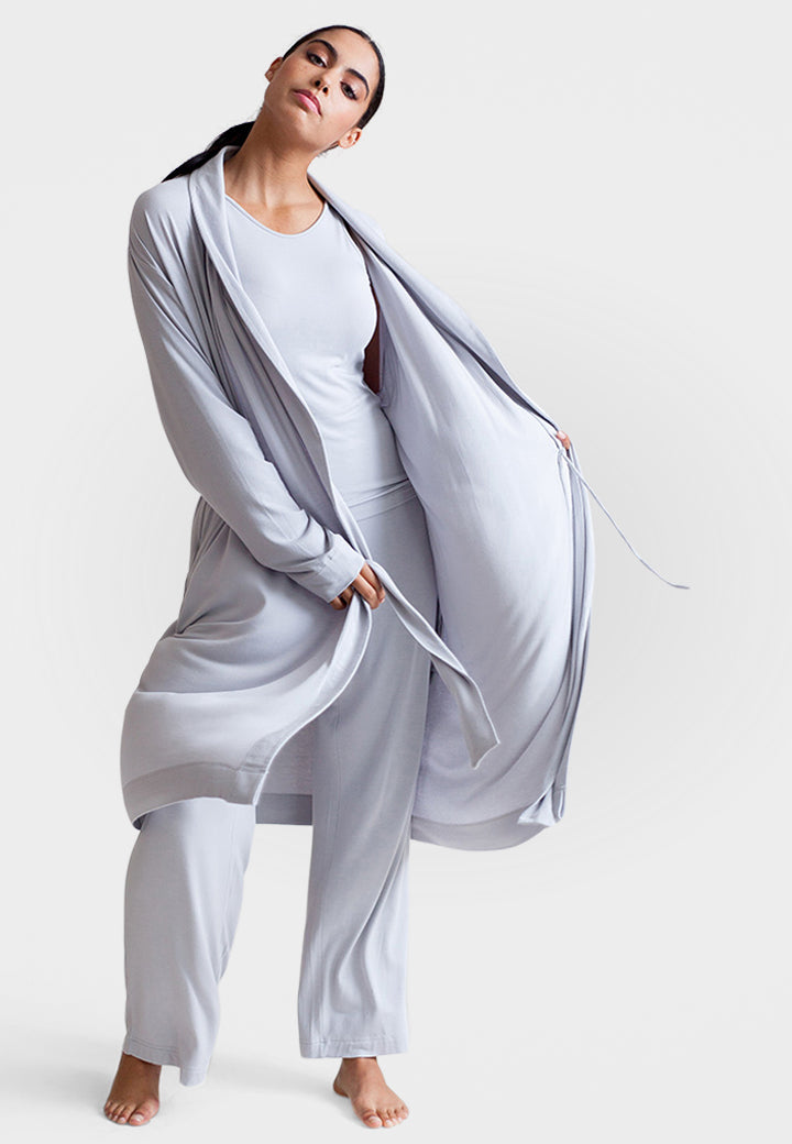 Collagen Lounge Robe-LOUNGEWEAR-BUKI-Pearl Grey-S/M-Buki