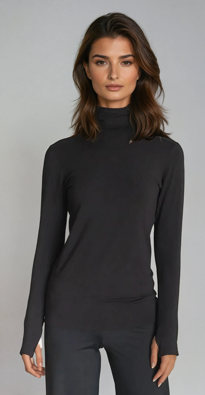 Collagen Turtleneck-SHIRTS & BLOUSES-BUKI-Black-XS-Buki