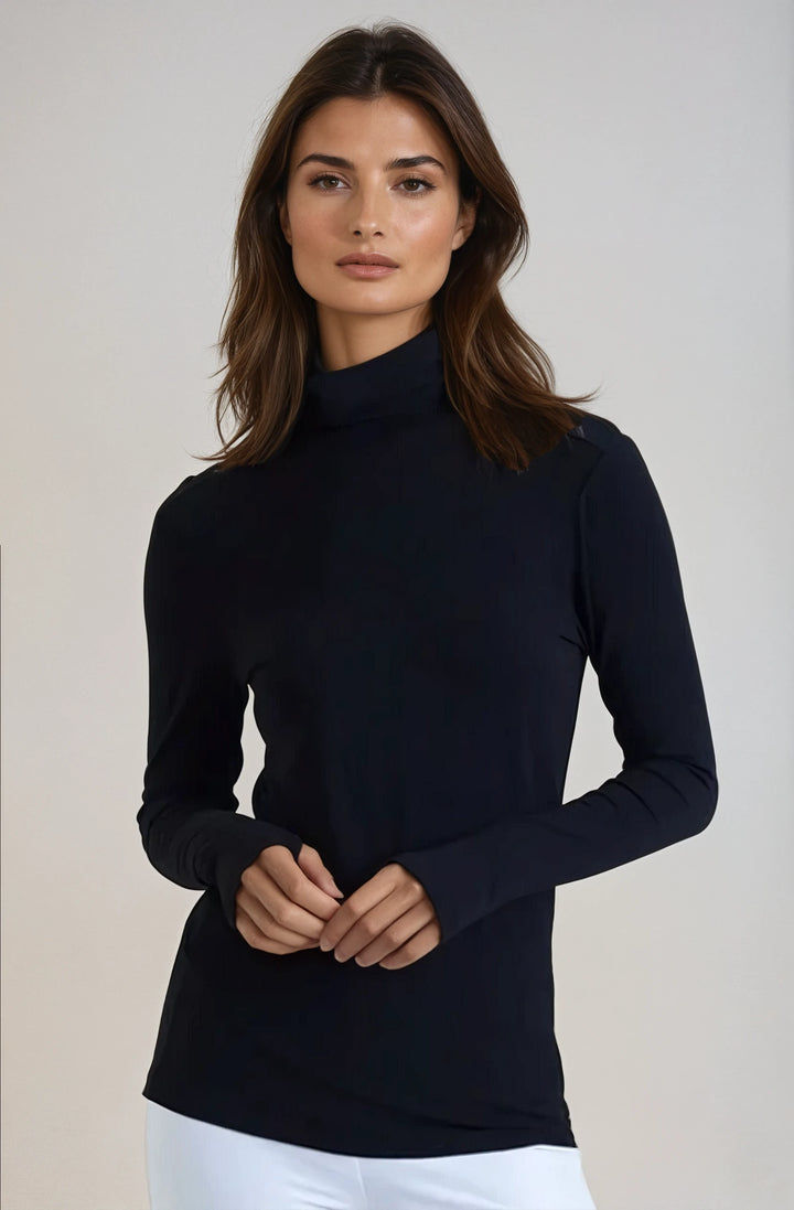 Collagen Turtleneck-SHIRTS & BLOUSES-BUKI-Black-XS-Buki