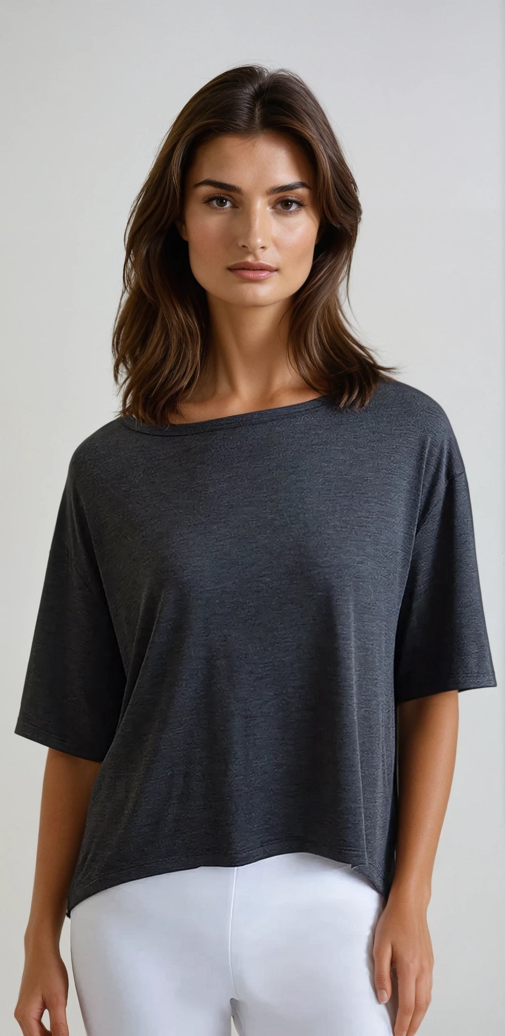 Como Crew T-Shirt-T-SHIRTS-BUKI-Charcoal Grey-S-Buki