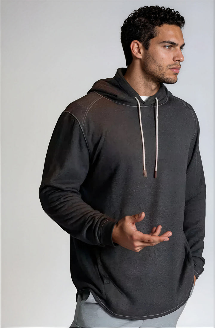 Contender Hoodie Sweatshirt-HOODIES-BUKI-M-Charcoal Grey-Buki