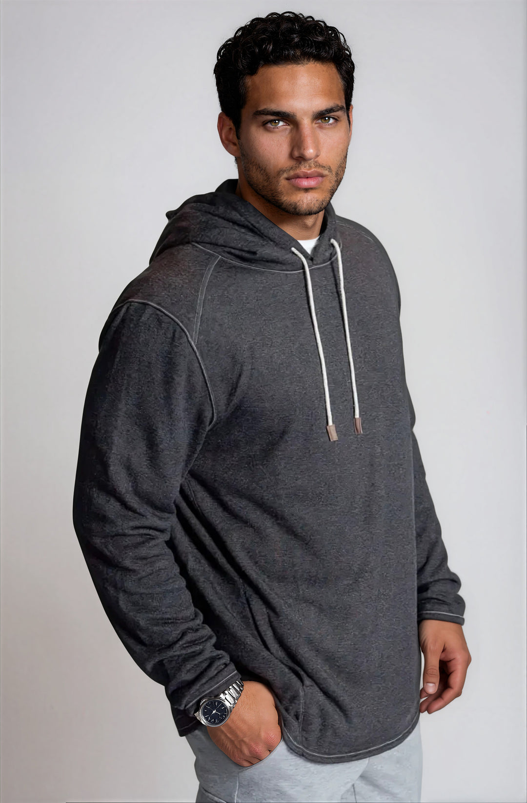 Contender Hoodie Sweatshirt-HOODIES-BUKI-M-Charcoal Grey-Buki
