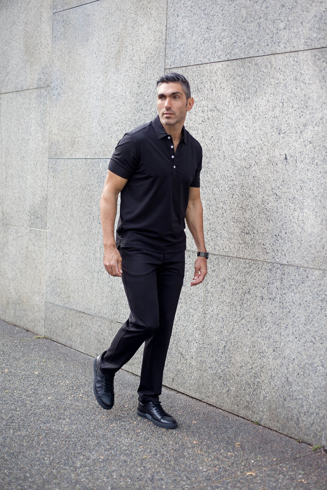 Coolest Polo Tech Shirt - Black-POLO SHIRTS-BUKI-Black-S-Buki