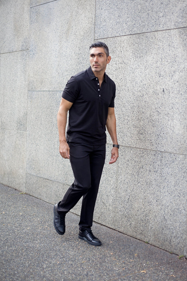Coolest Polo Tech Shirt - Black-POLO SHIRTS-BUKI-Black-S-Buki