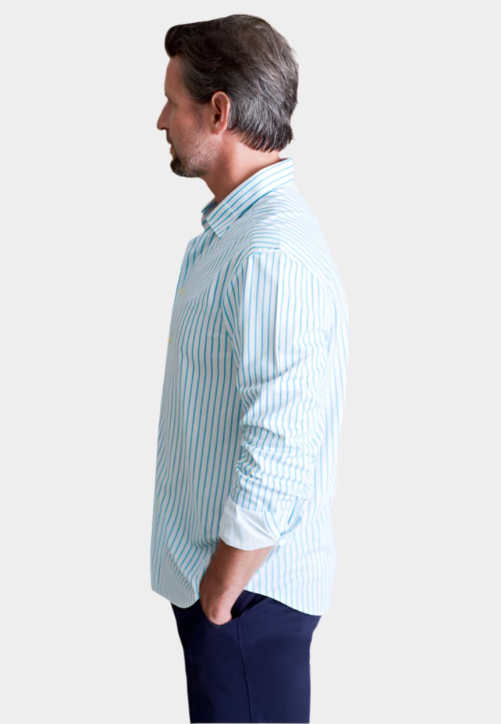 Corsica Stripe Tech Shirt-Long Sleeve Shirts-Buki