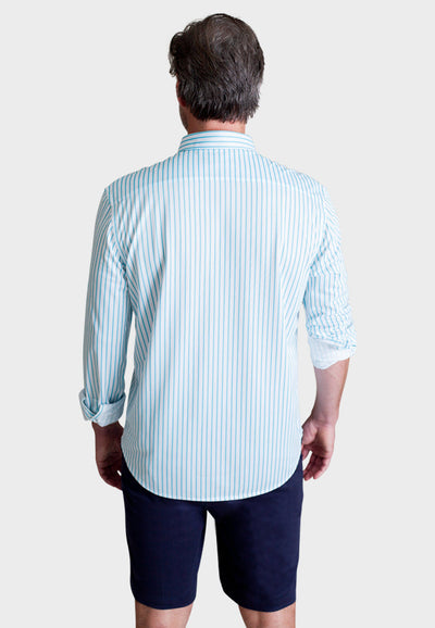 Corsica Stripe Tech Shirt-Long Sleeve Shirts-Buki