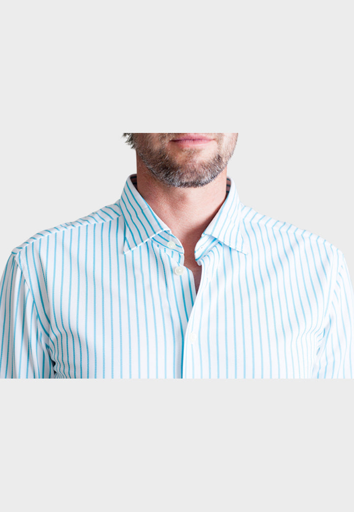 Corsica Stripe Tech Shirt-Long Sleeve Shirts-Buki