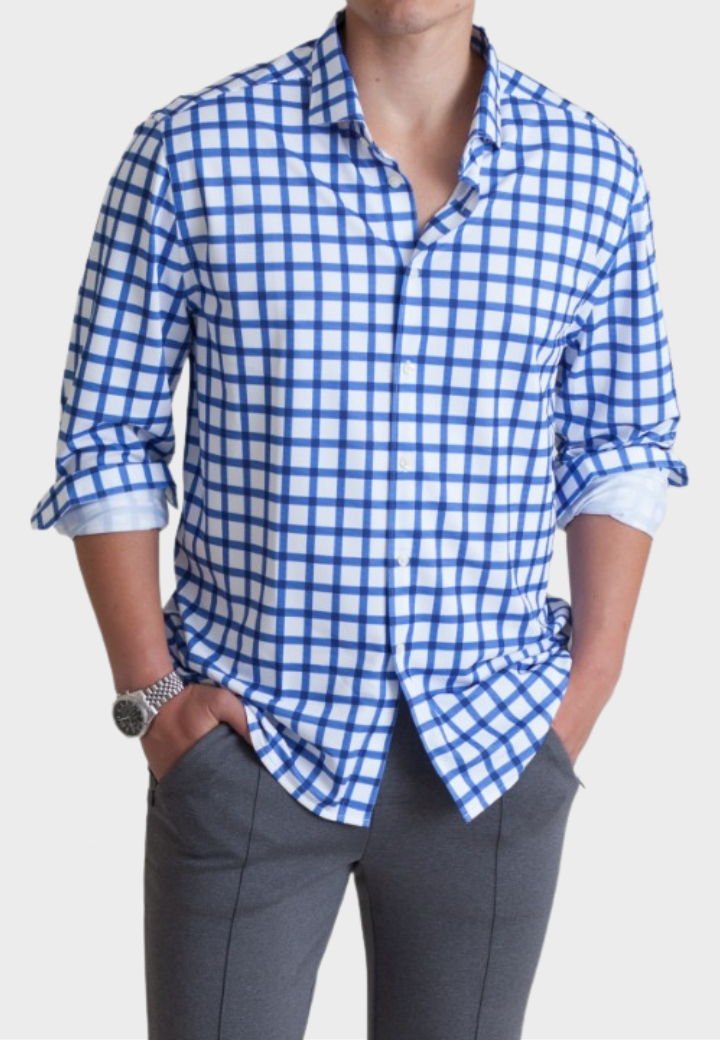Courtside Plaid Shirt-LONG SLEEVE SHIRTS-BUKI-S-Buki