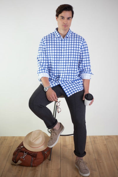 Courtside Plaid Shirt-LONG SLEEVE SHIRTS-BUKI-S-Buki