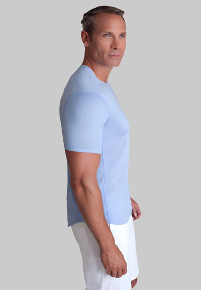Cruiser Tech Tee Shirt 2.0 in Chambray Blue-Tees-Buki-side