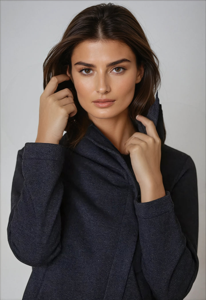 Dakota Hoodie Sweatshirt Jacket-SWEATSHIRTS-BUKI-XS-Charcoal Grey-Buki