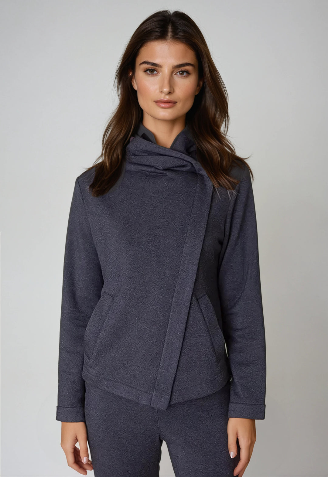 Dakota Hoodie Sweatshirt Jacket-SWEATSHIRTS-BUKI-XS-Charcoal Grey-Buki