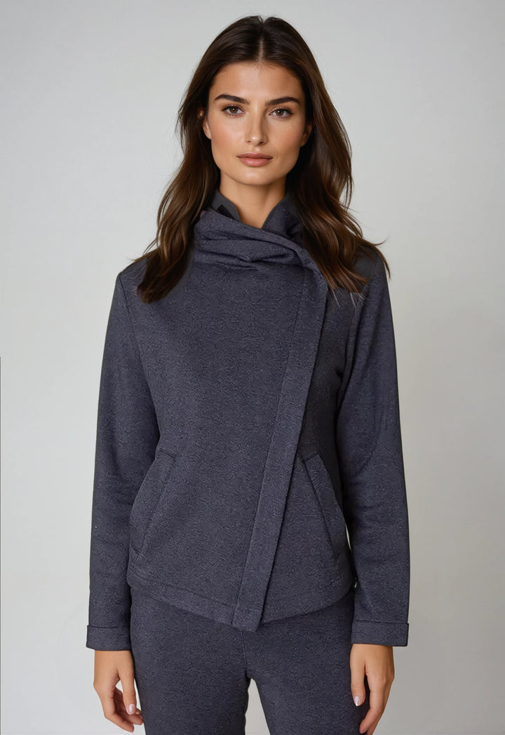 Dakota Hoodie Sweatshirt Jacket-SWEATSHIRTS-BUKI-XS-Charcoal Grey-Buki