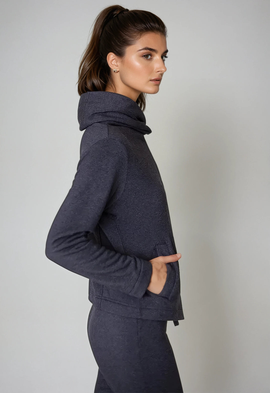 Dakota Hoodie Sweatshirt Jacket-SWEATSHIRTS-BUKI-XS-Charcoal Grey-Buki