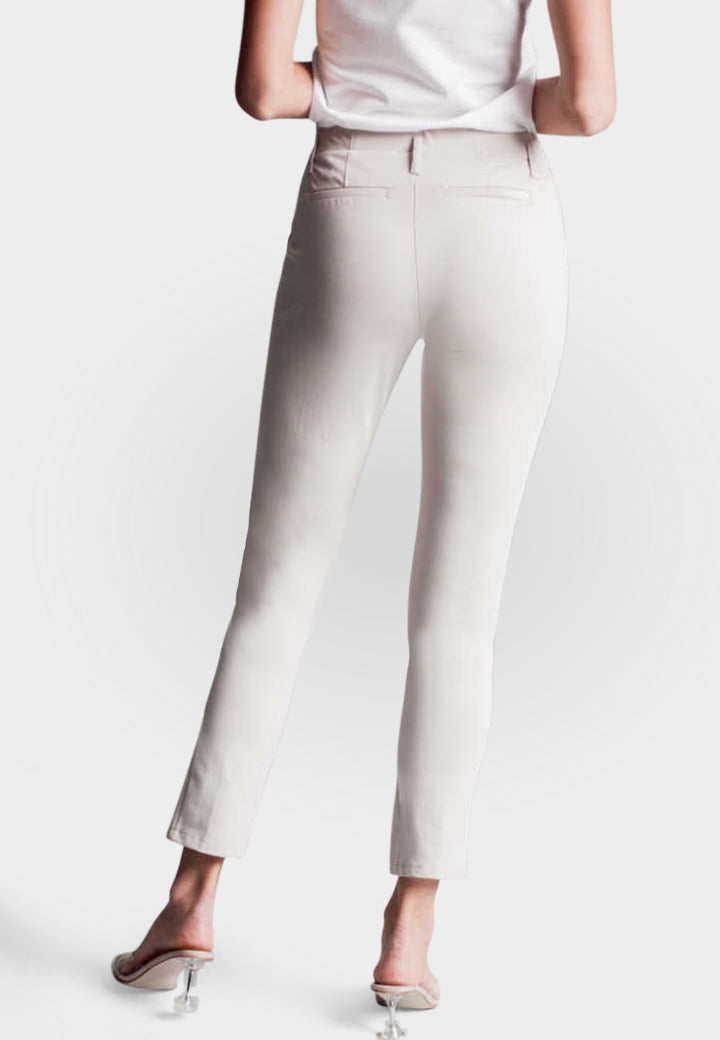 Easy Street Stretch Chino Pant in Pebble back-Buki