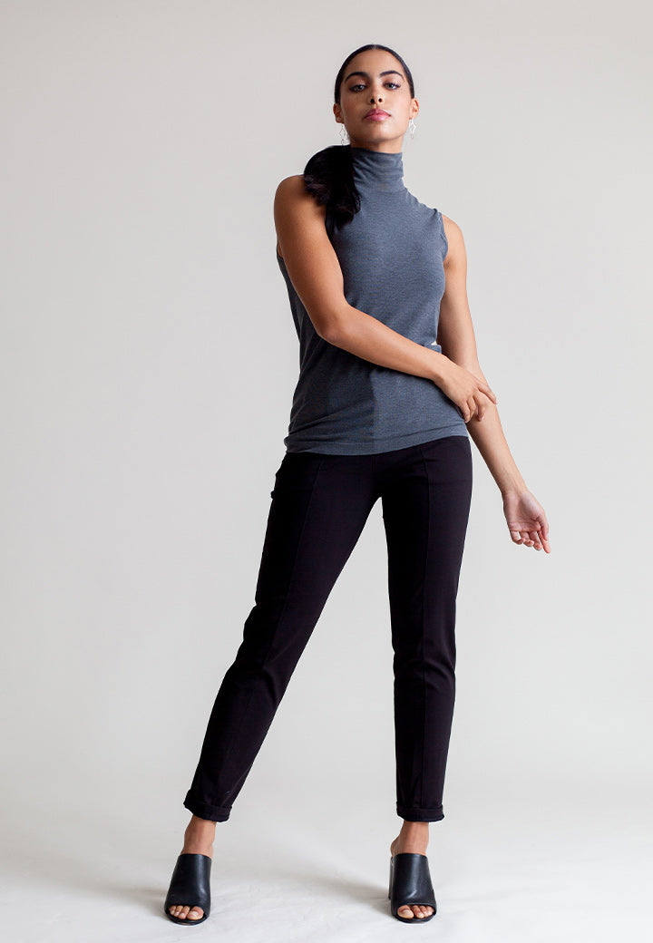 Easy Street Stretch Chino Pant, in Black |Buki-front