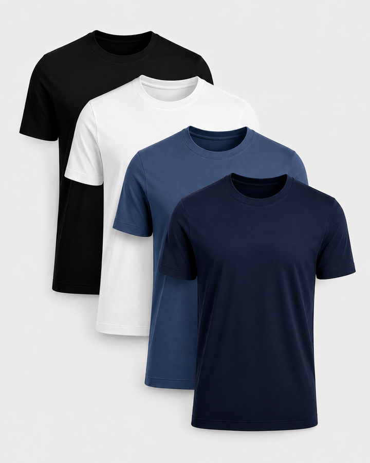 Executive_4_Pack Buki Tech Tee Shirts 
1 x White
1 x Navy
1 x Blue Night
1 x Black