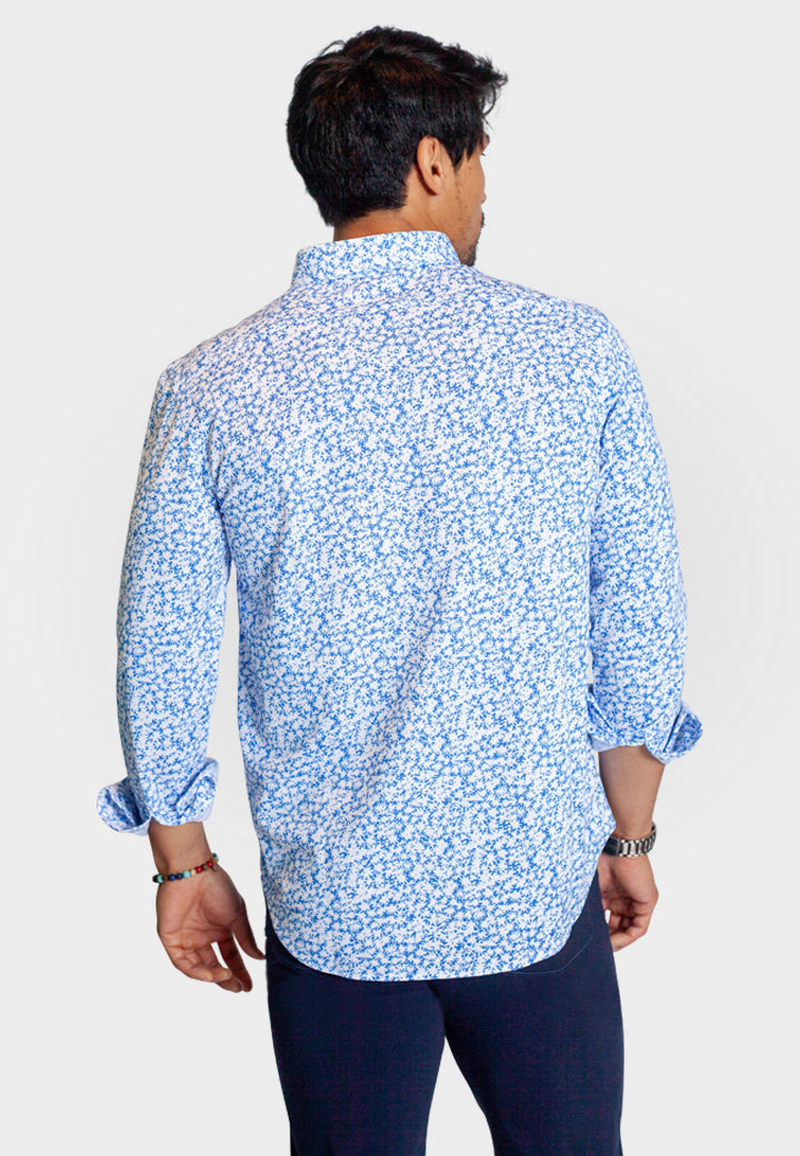 Five-O Floral Long Sleeve Tech Shirt-Long Sleeve Shirts-Buki