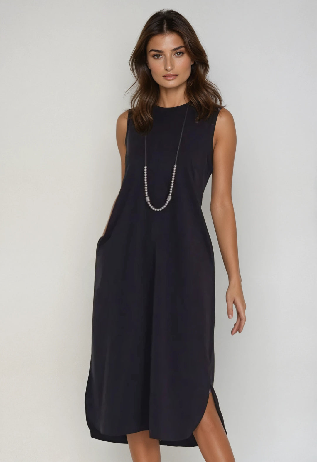Ginza Dress - Shift Dress with Pockets: Womens Clothing | Buki Apparel