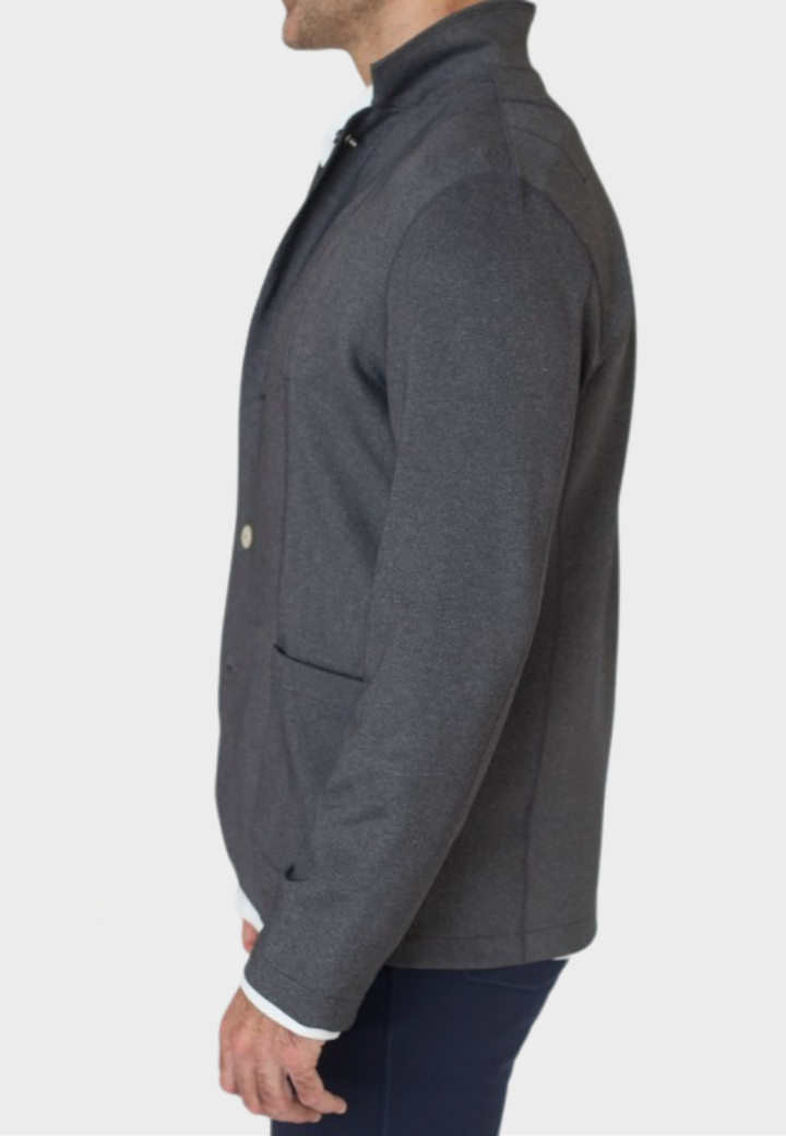 In-Flight Stretch Blazer Charcoal Gray-BLAZERS-BUKI-Grey-S-Buki