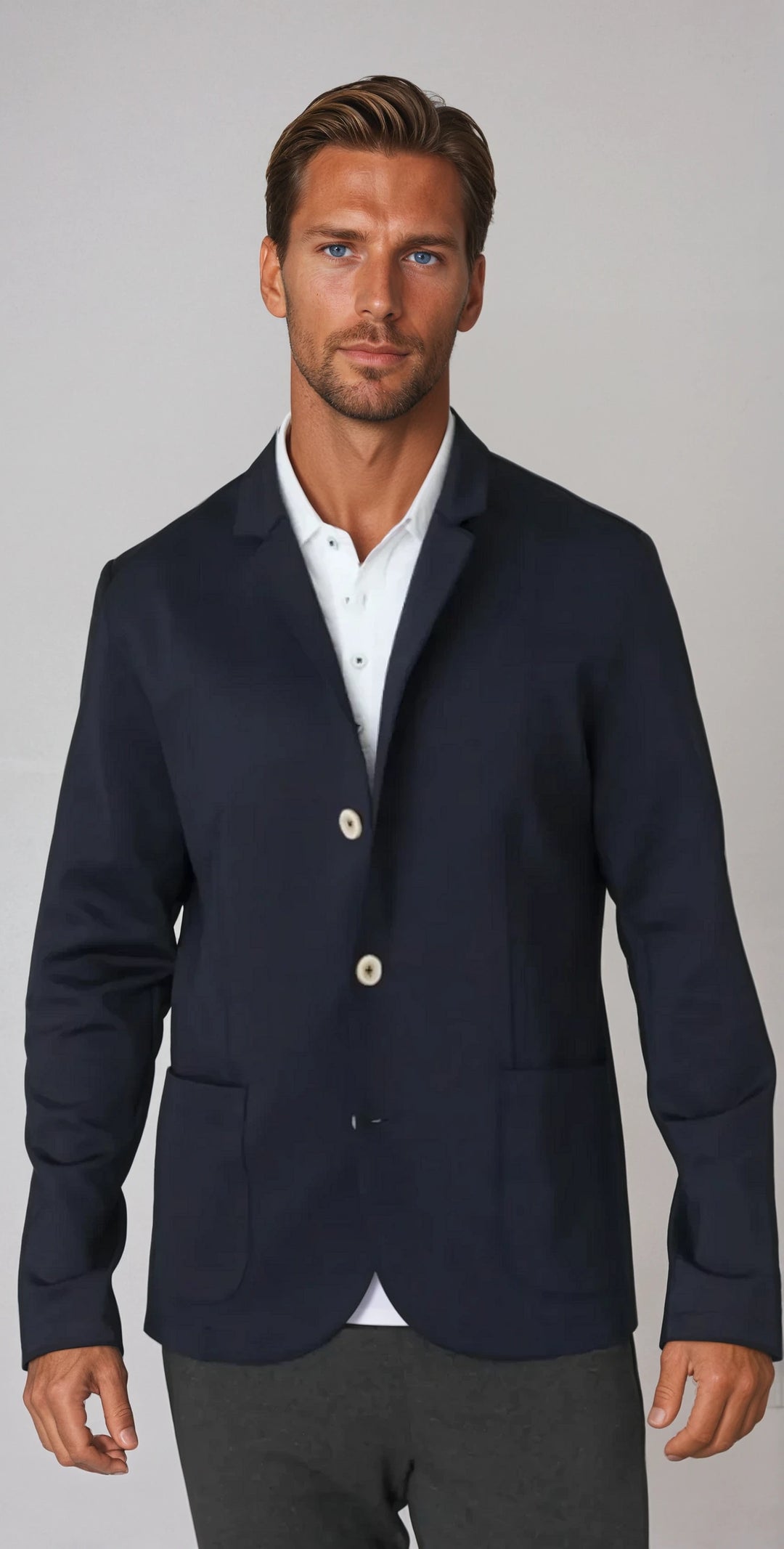 In-Flight Stretch Blazer Navy-BLAZERS-BUKI-Navy-S-Buki