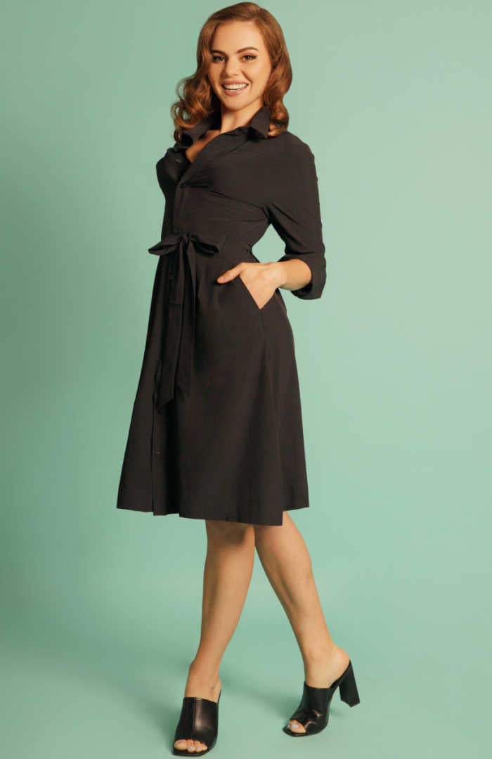 Kathleen Shirt Dress-Dresses-Buki