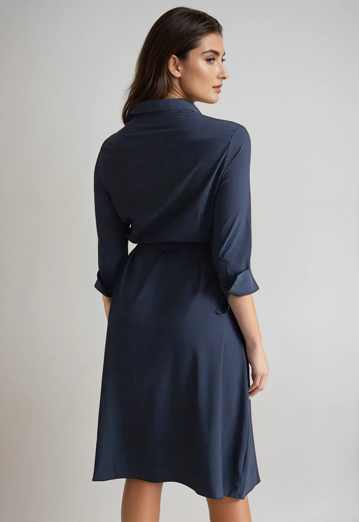 Kathleen Shirt Dress-DRESSES-BUKI-XS-Black-Buki