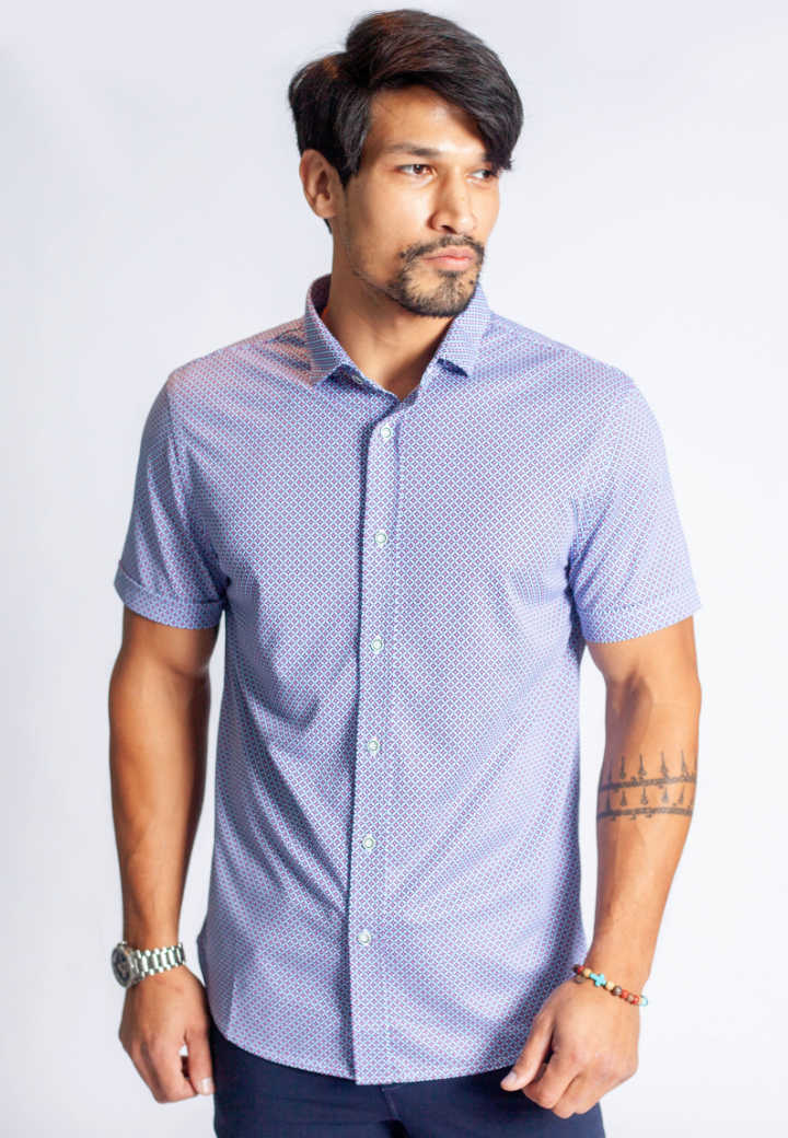 Men's Casual Short Sleeve Dress Shirt  'Locally Famous' | Buki