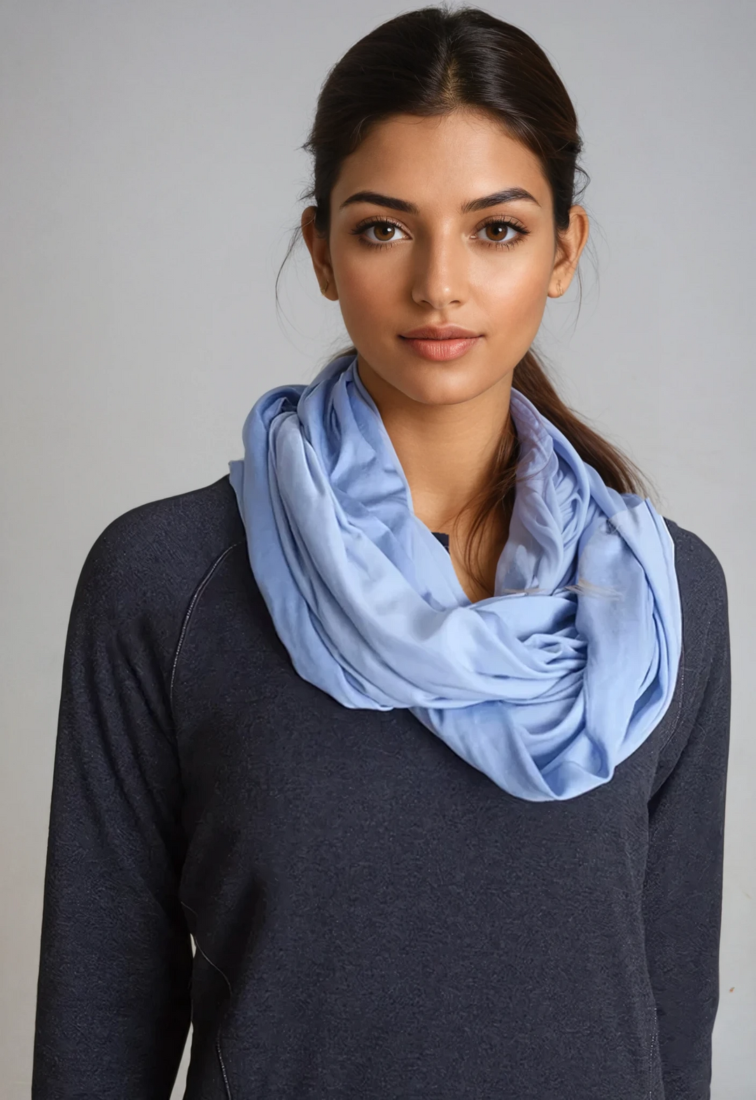 Luxe Infinity Scarf-SCARVES &amp; WRAPS-BUKI-Chambray Blue-One Size-Buki