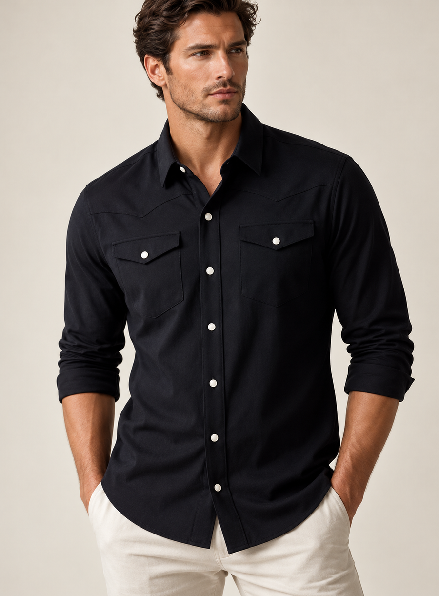 Buki’s Western Tech Shirt - Black