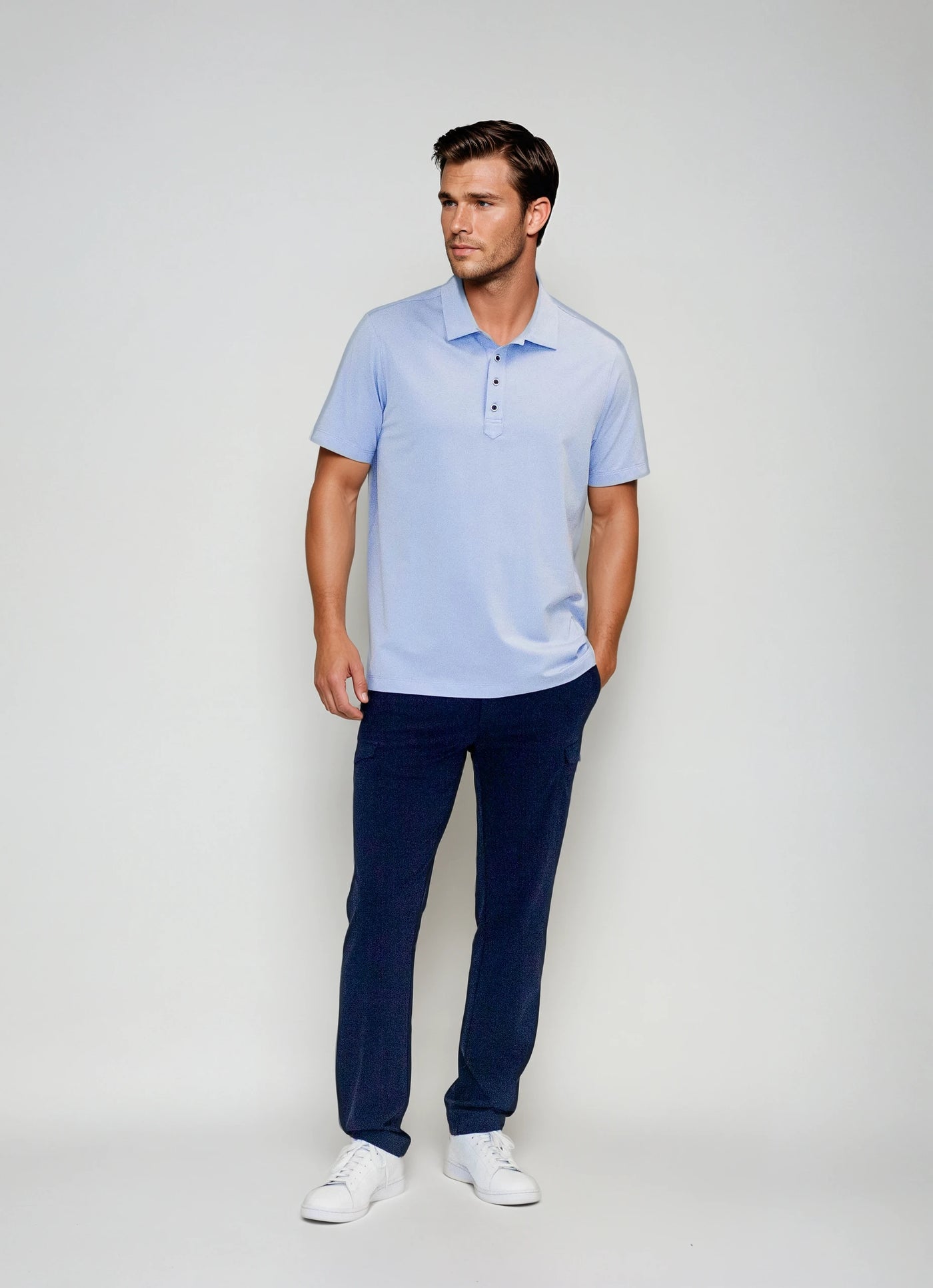 Buki + CINQO Polo - Cool Blue