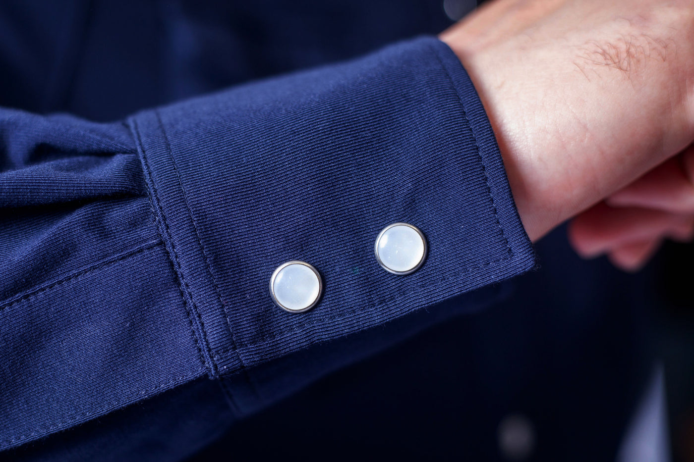 Cinqo Western Long Sleeve Tech Shirt - Navy-LONG SLEEVE SHIRTS-BUKI-M-Light Grey-Buki