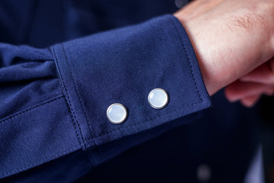 Cinqo Western Long Sleeve Tech Shirt - Navy-LONG SLEEVE SHIRTS-BUKI-M-Light Grey-Buki