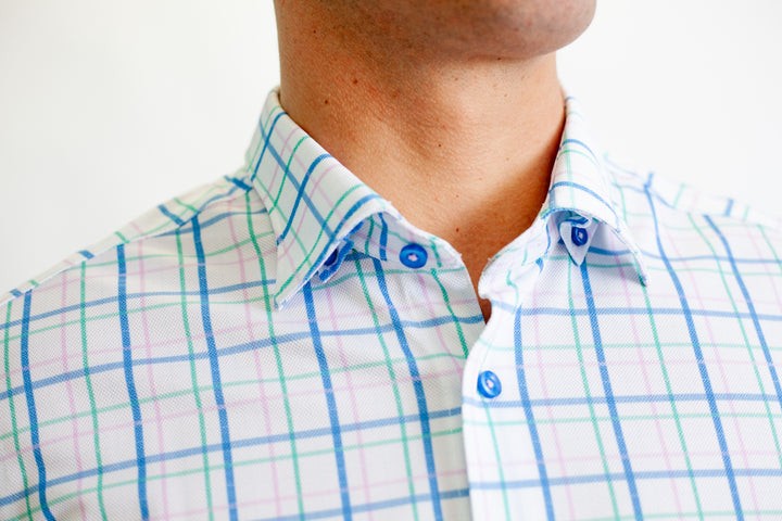 Pacific Grid Long Sleeve Tech Shirt-LONG SLEEVE SHIRTS-BUKI-M-Multi-Buki