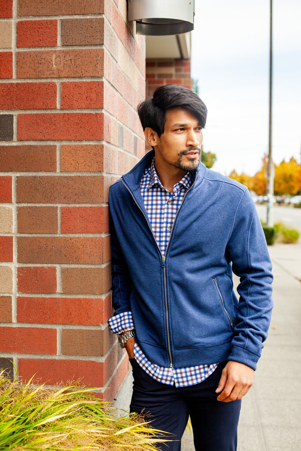 Breckenridge Full-Zip Sweatshirt - Tokyo Blue-ZIP SWEATSHIRTS-BUKI-S-Tokyo Blue-Buki