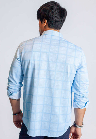 Men's Clothing: Long Sleeve Casual Dress Shirt | Buki Montauk Tech Shirt, back
