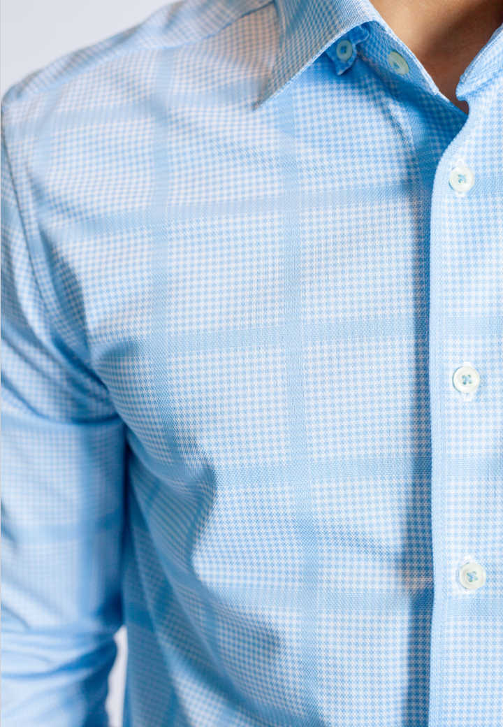 Men's Clothing: Long Sleeve Casual Dress Shirt Print | Buki Montauk Tech Shirt detail