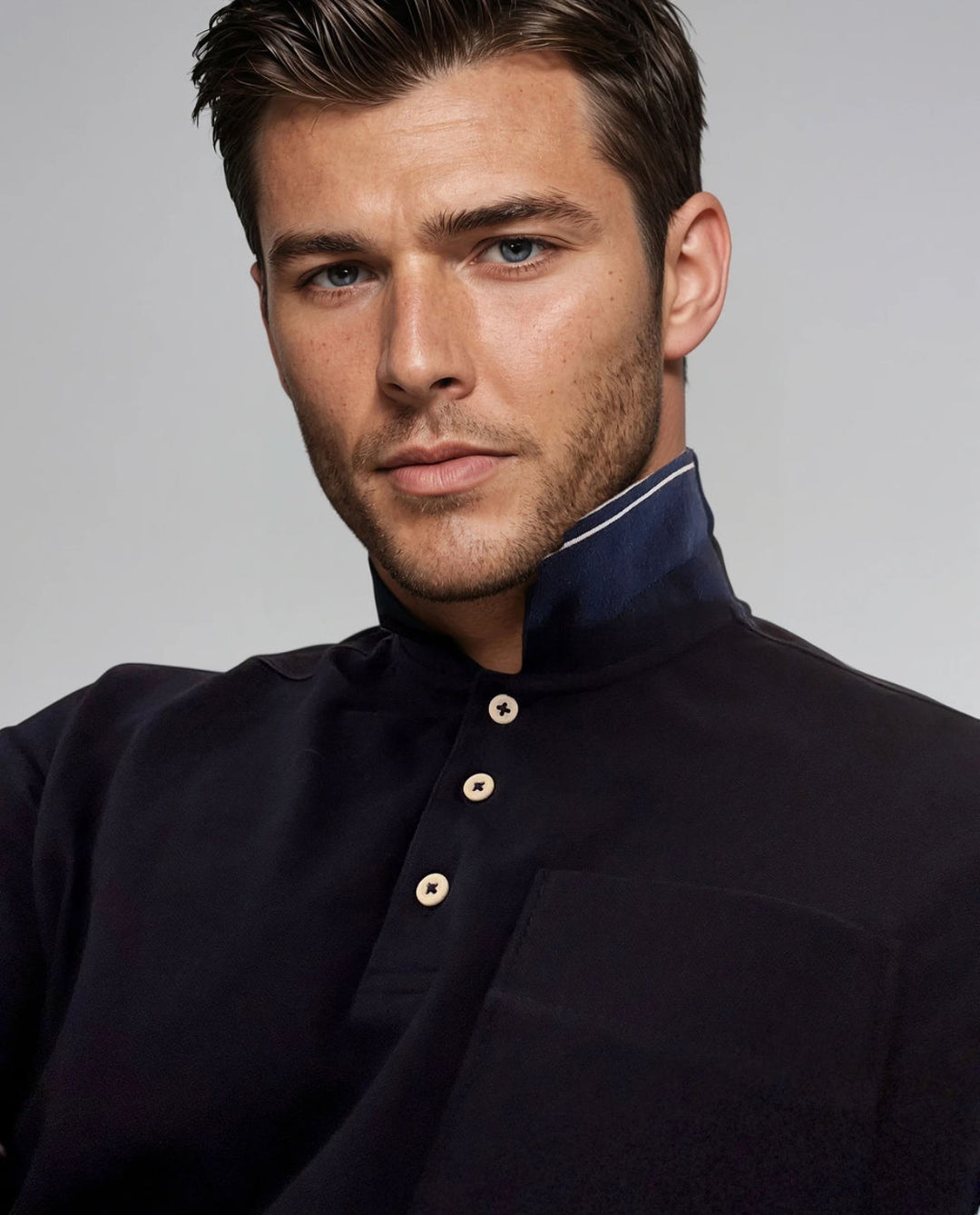 Pocket Polo Shirt - Navy-POLO SHIRTS-BUKI-Navy-M-Buki