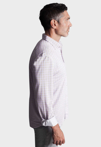 Matt Plaid Tech Shirt-Long Sleeve Shirts-Buki