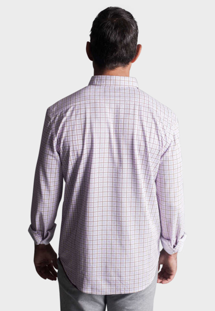 Matt Plaid Long Sleeve Tech Shirt-LONG SLEEVE SHIRTS-BUKI-S-Buki